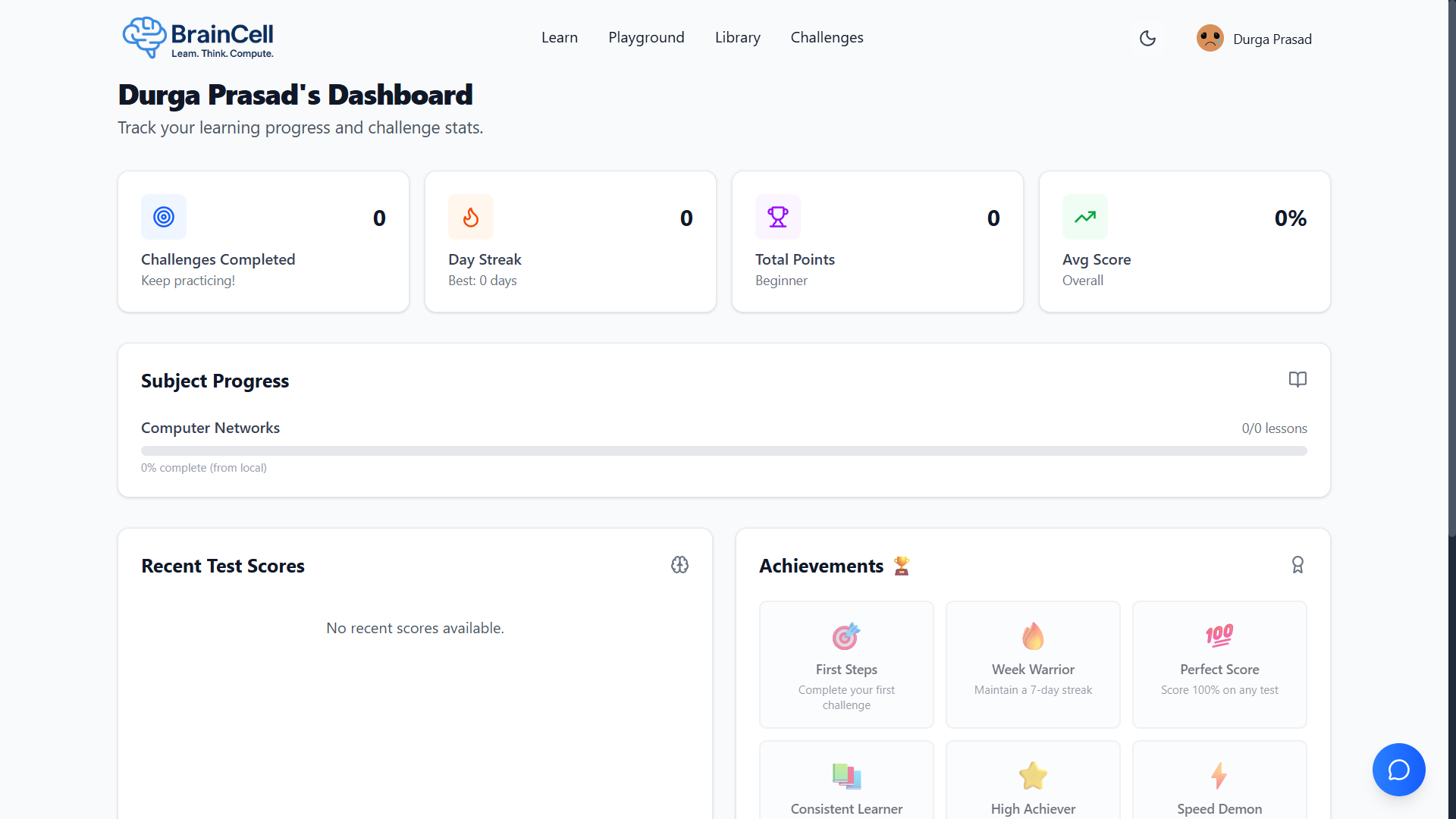 BrainCell interactive learning platform by Durga Prasad Pandiripalli project thumbnail